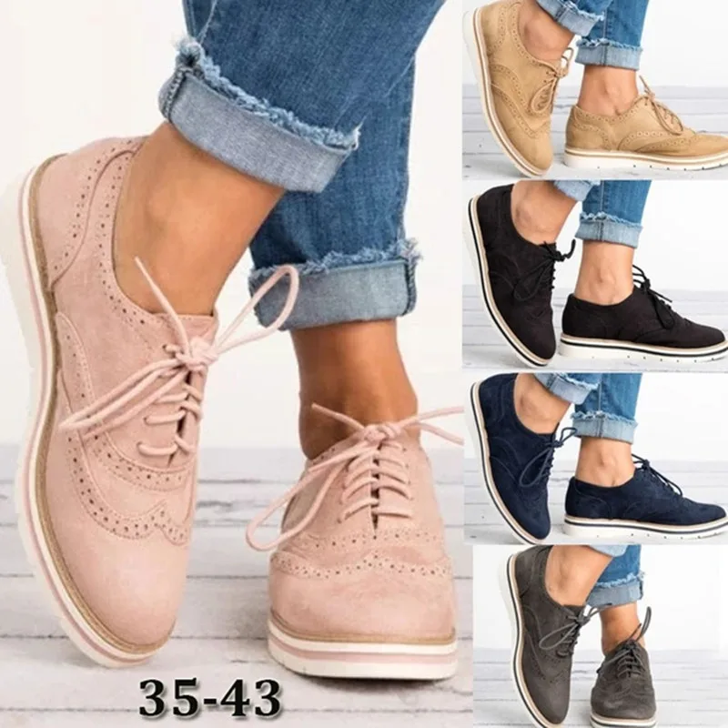 

FEERIJT spring and autumn 2019 new women's shoes sports style shoes women's large size Brock women's sneakers shoes