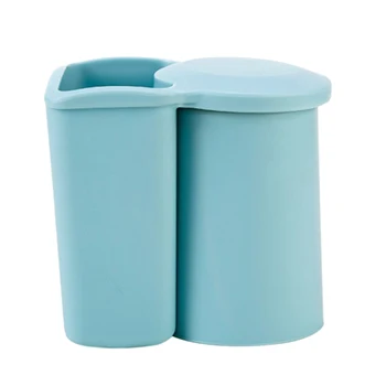 

Magnetic Bathroom Set Suction Cup Toothbrush Holder with Wash Cup Hanging Storage Rack Family Bathroom Accessories