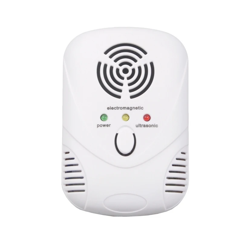 110-250V6W Electronic Mouse Killer Ultrasonic Mouse cockroach Killer Mosquito Repellent Rats Pest Control White US Plug
