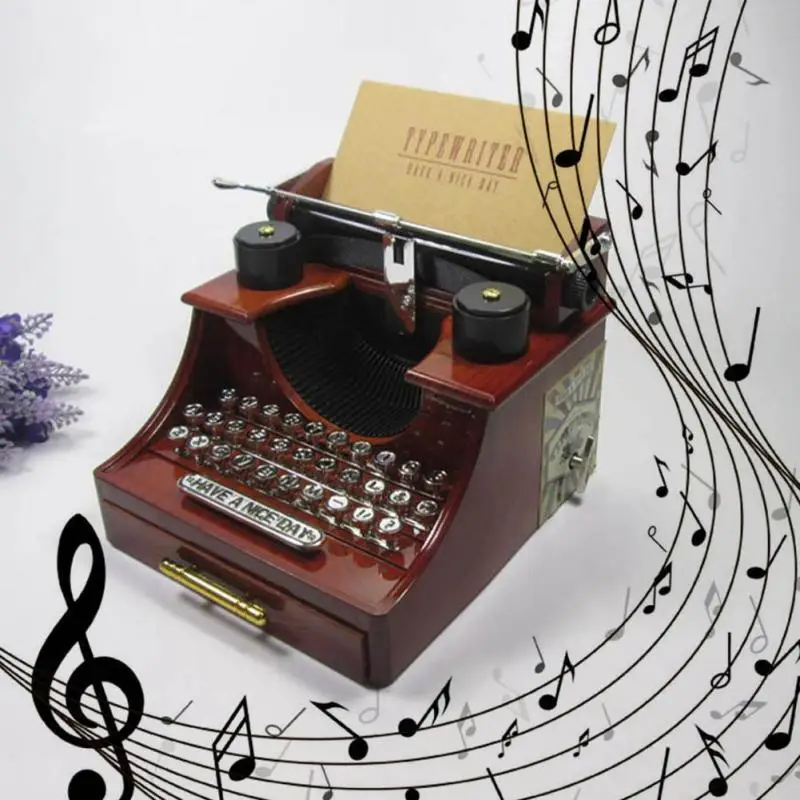 1Pc Mini Old style Typewriter machine font b Music b font font b Box b font