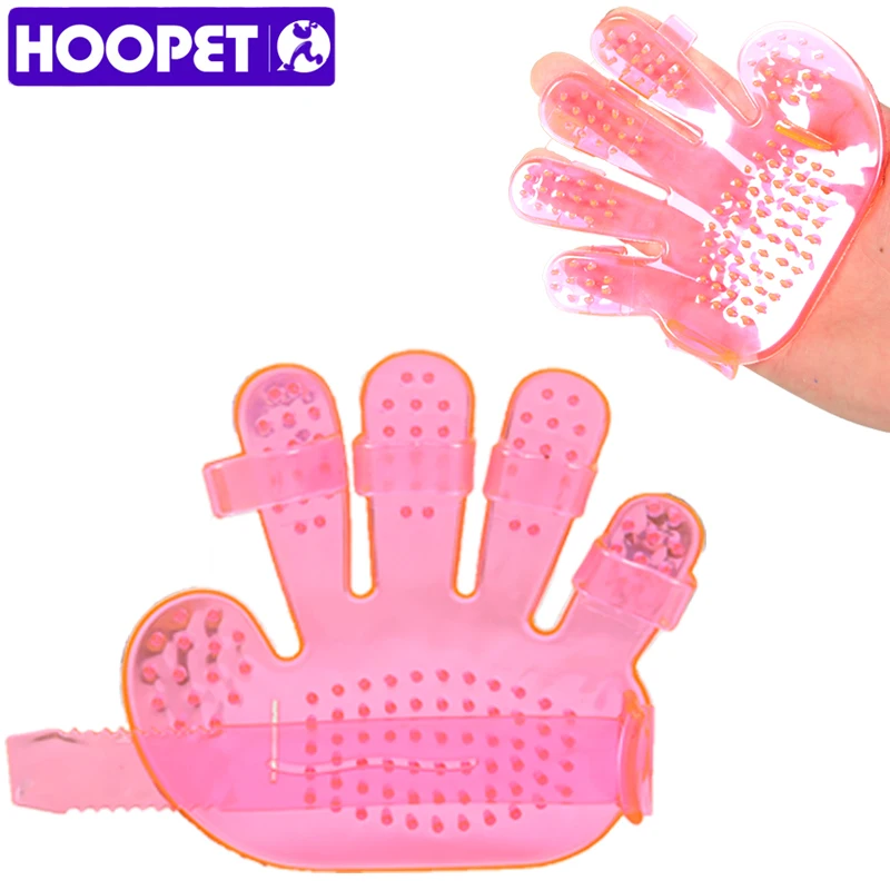 HOOPET Applied Cat Dog Pet Healthcare Bath Massage Glove Brush Comb Washing Tool Pink Easy To Use | Дом и сад