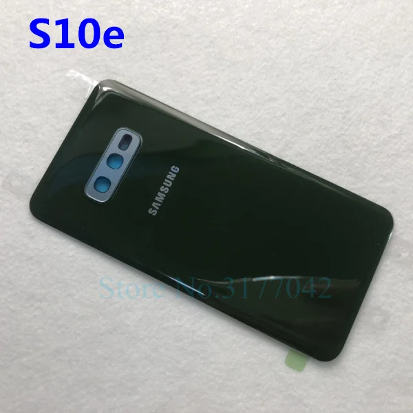 Samsung задняя Батарея Крышка для samsung Galaxy S10 плюс S10 S10e S10+ G9750 SM-G975F G9730 SM-G973F G970F сзади Стекло чехол - Цвет: S10e green