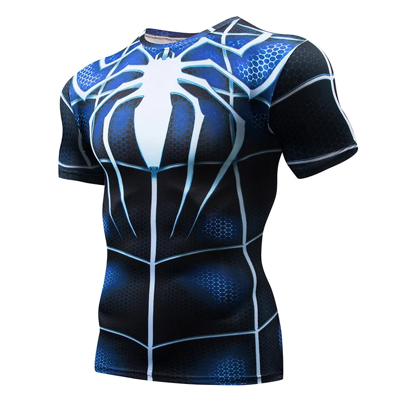 

Rashgard Black Panther Compression Shirt Superhero Tshirt Print T-shirts Gyms T Shirts MMA Rashguard Top T Shirt Men