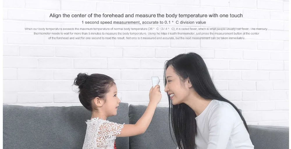 Xiao mi jia iHealth термометр светодиодный Бесконтактный измеритель температуры лба mi для детей и взрослых