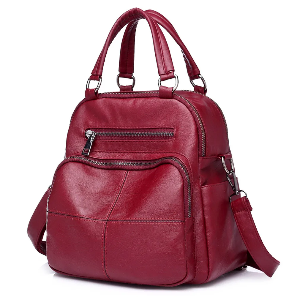 Студенческая сумка женский подростковый женский рюкзак, рюкзак для отдыха винтажная кожаная школьная сумка для девочек рюкзак сумка Дорожная сумка на плечо