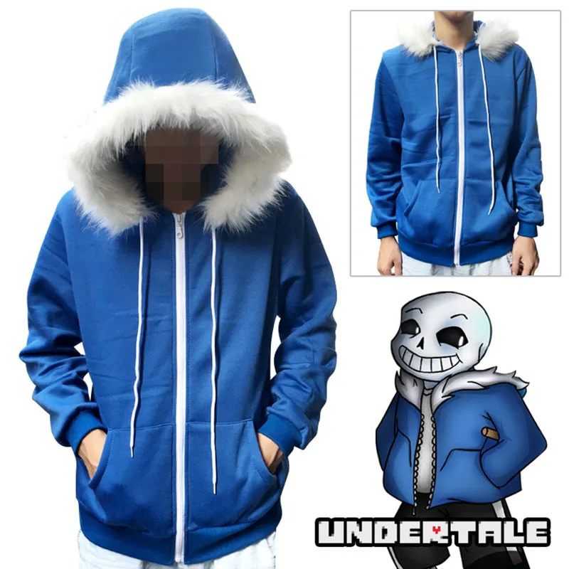 2 шт./компл. толстовки для косплея Undertale Sans латексная маска крутой скелет синее