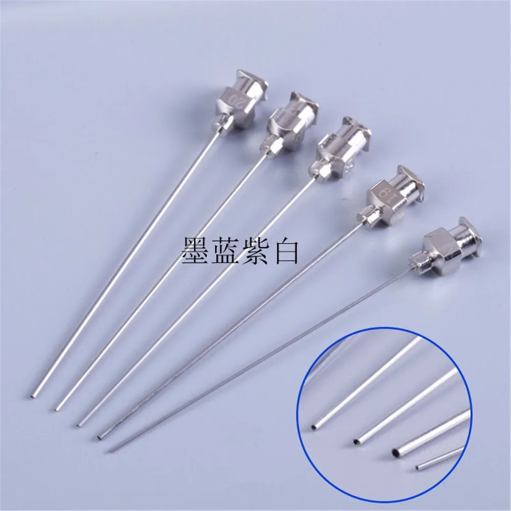 5pcs 1.6mm 16G 1.6x60/80/100/120/150/200mm Stainless Steel Syringe
