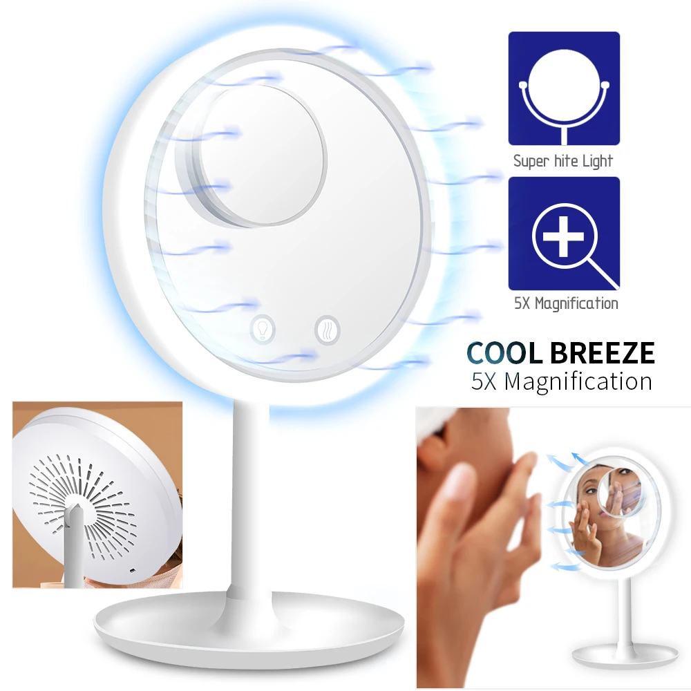 

LED Mirror Makeup Mirror with LED light vanity Mirror 5X Magnifying miroir led miroir grossissant Magnifying with LED Light