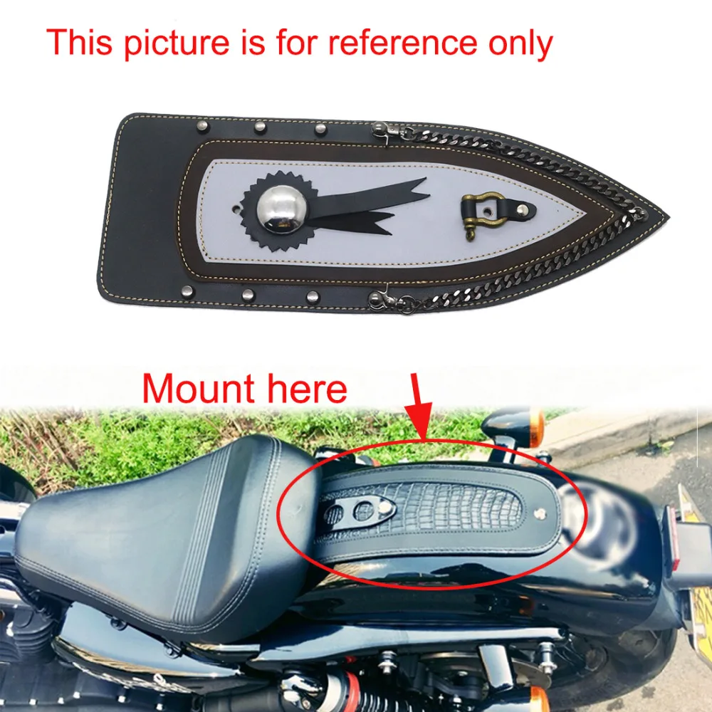 ZORBYZ Мотоцикл искусственная кожа простое заднее крыло для Harley Sportster XL Solo Seat на 2004- мотоцикл