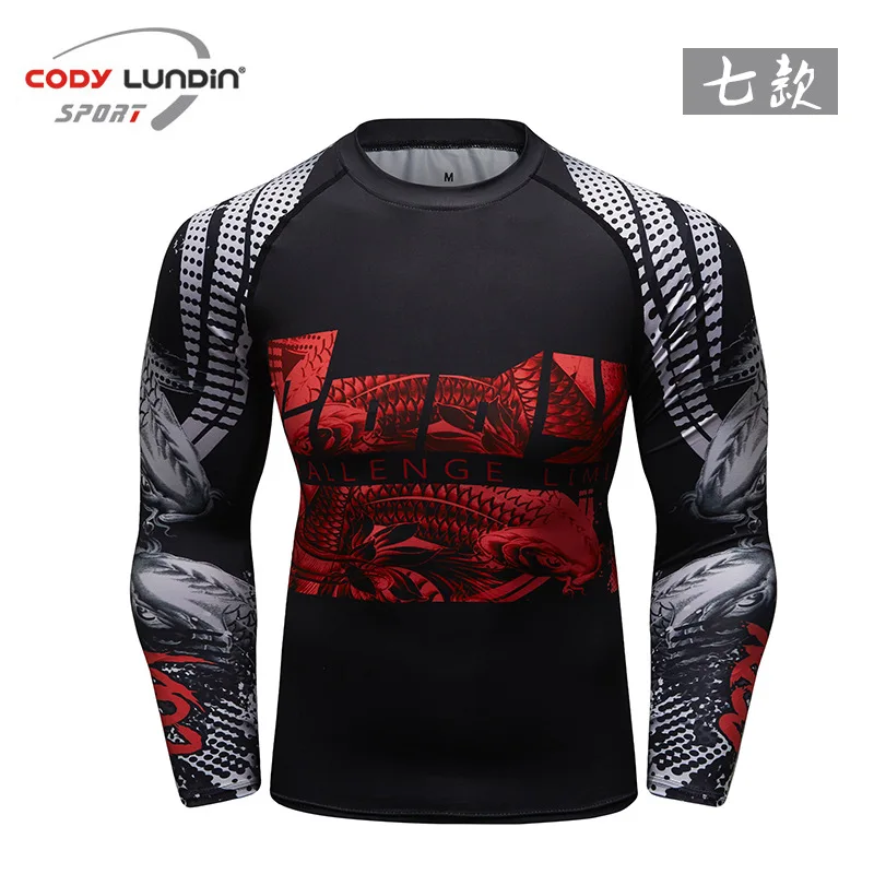 Roupa Pesca против комаров новая туника для мужчин для бега тренировка одежда высокие эластичные баскетбольные впитывающие пот пальто - Цвет: see chart