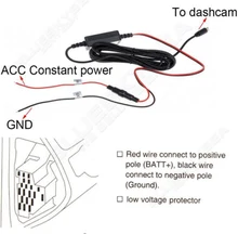 DDPai 12 В-5 В Автомобиля Hard Wire adapter Kit Аксессуары для mini/mini2/M6/M6C/M6 Плюс/M4/M4 Плюс Dashcam