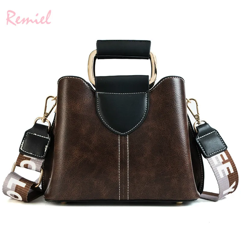 

Retro Fashion Women's Designer Handbag 2018 New Quality PU Leather Big Women bag Iron Handle Tote bag Shoulder Messenger Bag