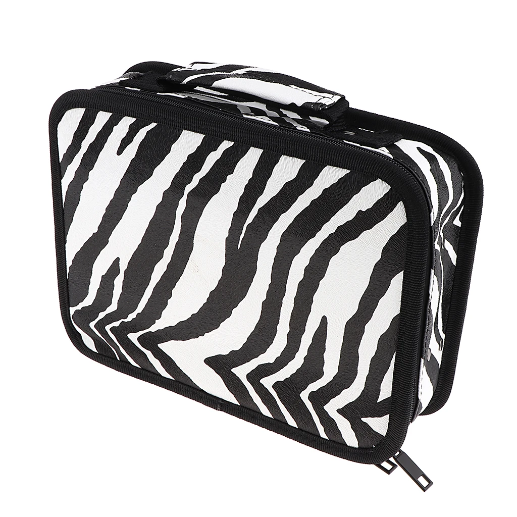 Stylish Zebra Stripe Hairdresser Styling Tools Box Makeup Train
