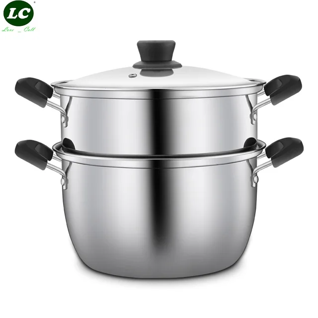 11 Litre Small Steamer Pot Cooking Steamer Family Stew and Double
