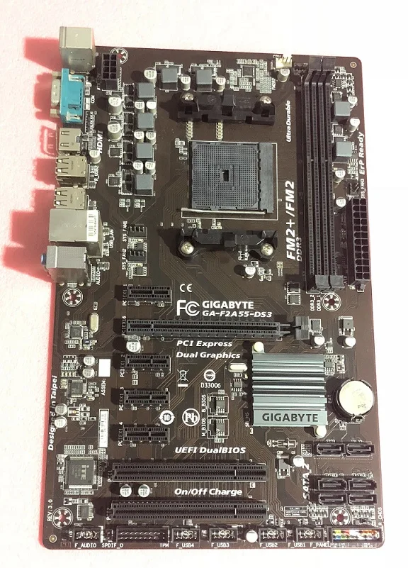 Для Gigabyte GA F2A55 DS3 оригинальная б/у материнская плата с разъемом FM2 DDR3 USB2.0