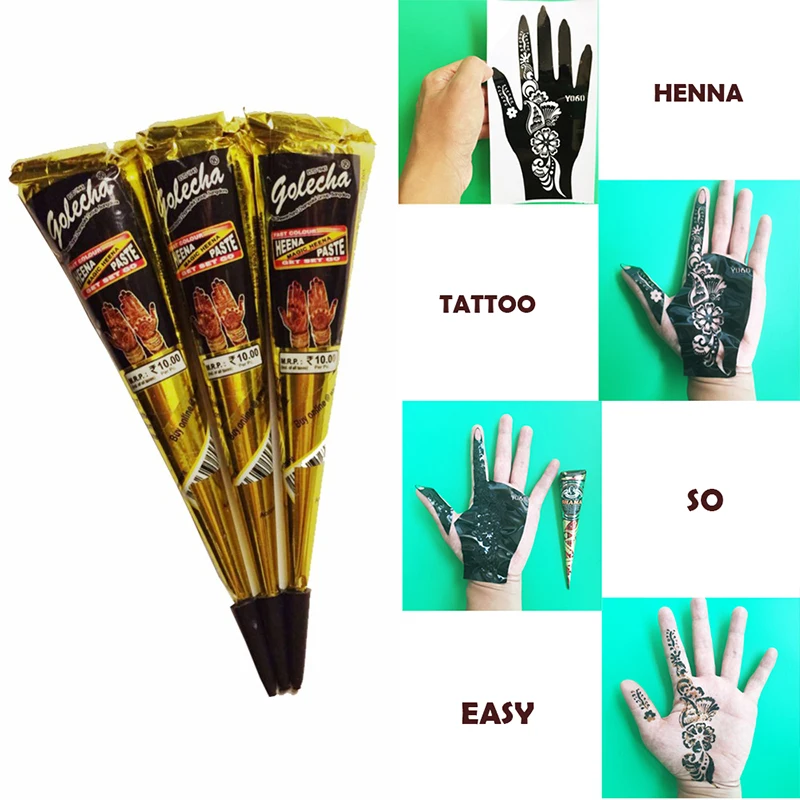 Набор хны для тату черная хна Carnaval Mehendi художественная живопись Аквагрим