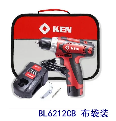 Кен перезаряжаемая дрель BL6212CB 12 V литиевая батарея ручная дрель