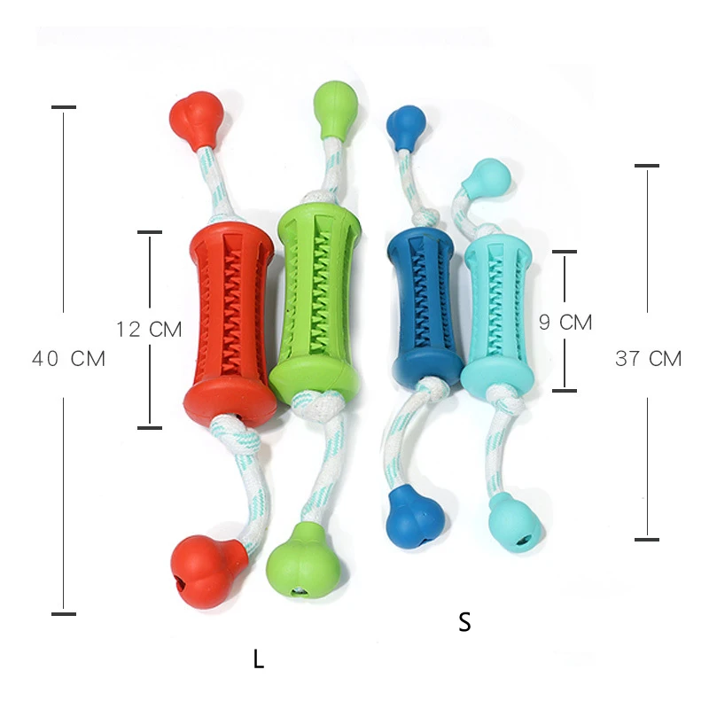 Dog Interactive Toy Leaky Feeding Rope Piercing Stick Rubber Resistant To Bite Molar Pet Dog Chew Toys Tooth Cleaning Training (1)