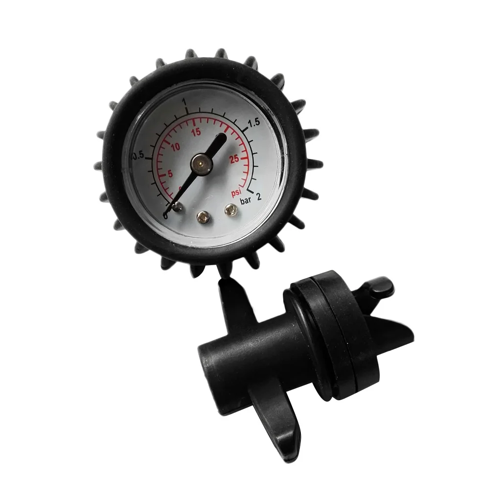 MagiDeal Durable Nylon Black Air Pressure Gauge for Inflatable Boat Kayak Raft 2 Bar Inflatable Raft Pressure Gauge 