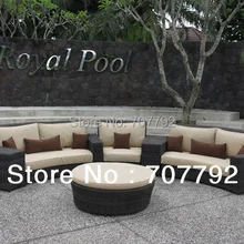 Новинка года Дизайн открытый набор диван из ротанга