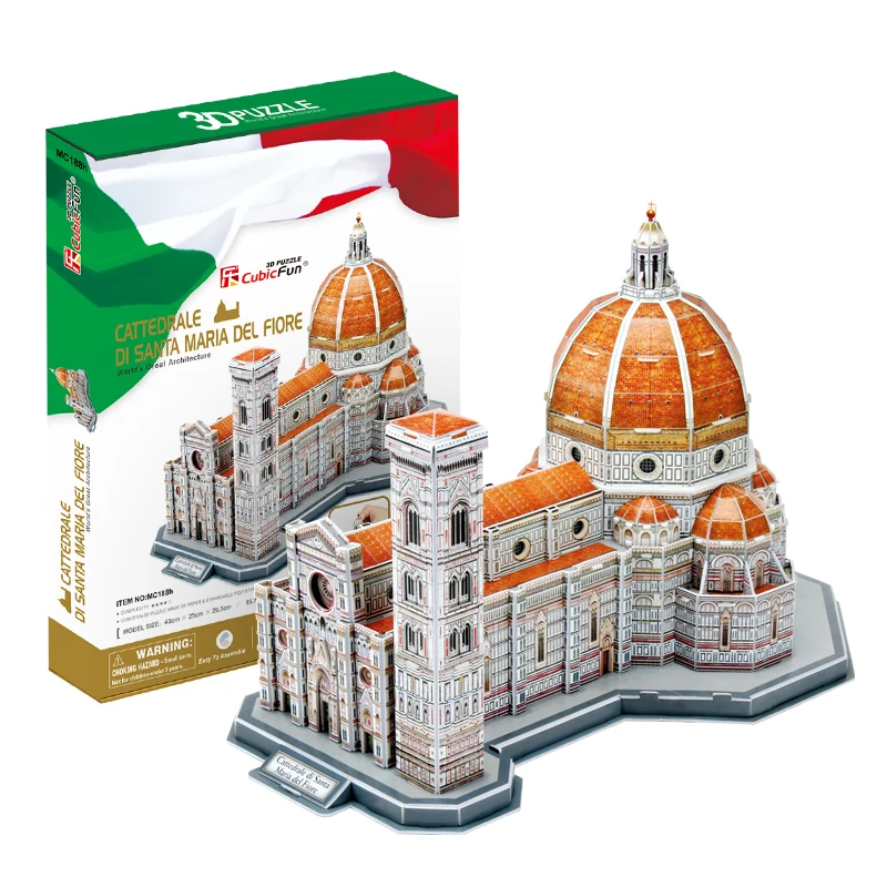 Cubicfun 3D puzzle paper model jigsaw cattedrale Basilica di Santa Maria del Fiore assemble Italy building hand work present 1pc
