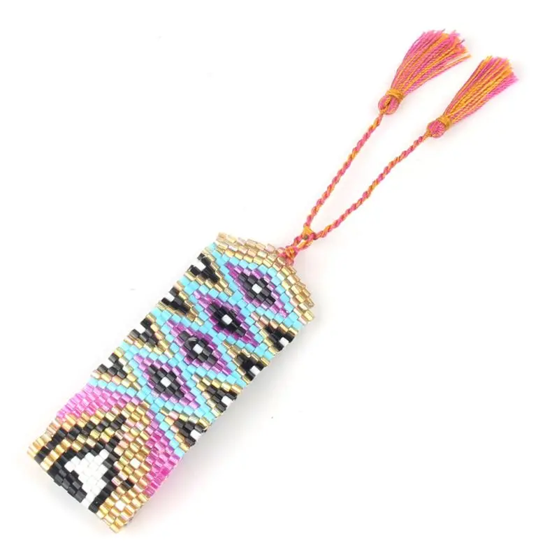 

Handmade MIYUKI Seed Beads Evil Eye Woven Charm Bracelet Women Fashion Jewelry W2952001