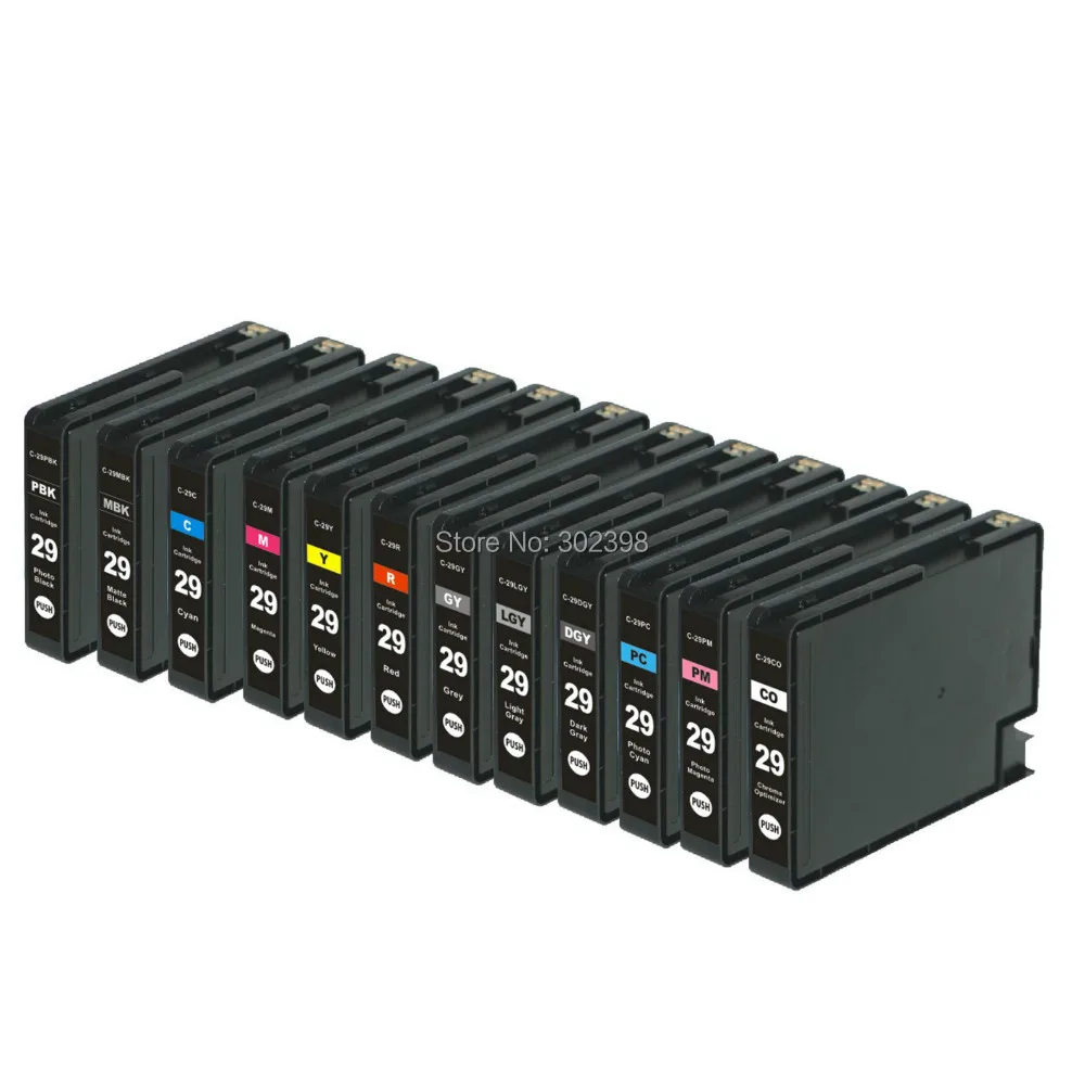 12 color 1set for canon PIXMA PRO 1 printer ink cartridge PGI 29PBK-in Ink Cartridges from