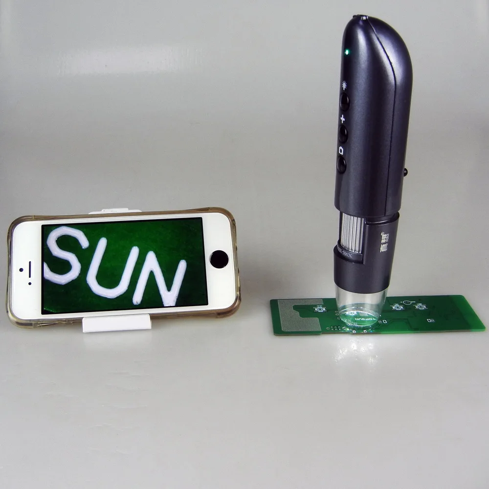 FUNN-Wifi электронный микроскоп портативный беспроводной цифровой увеличительное стекло с портом Micro-Usb для Ios Android 200X 500X