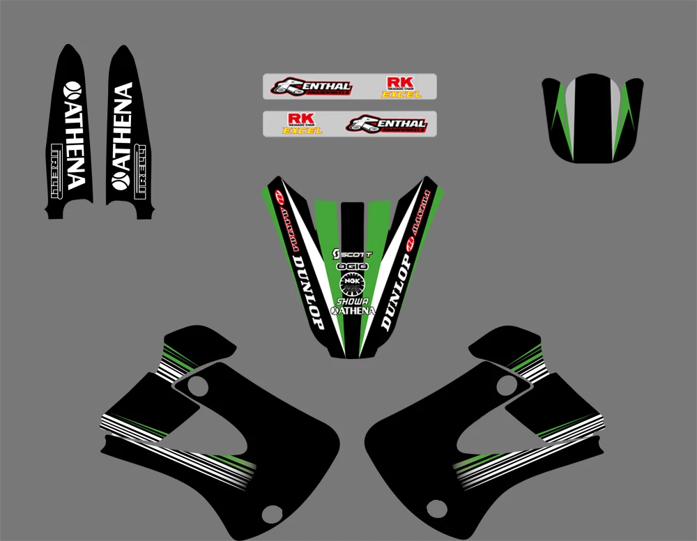 Набор наклеек для графики и фона Kawasaki KX85 KX100 2001 02 03 04 05 06 07 08 09 10 11 2012 2013 KX 85 100|sticker