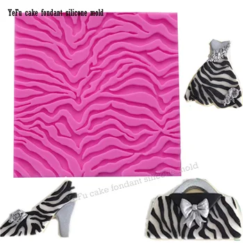 

Border Zebra pattern lace cooking tools decoration Silicone Fondant Sugar Craft Molds DIY Cake candy chocolate Decorating F0898