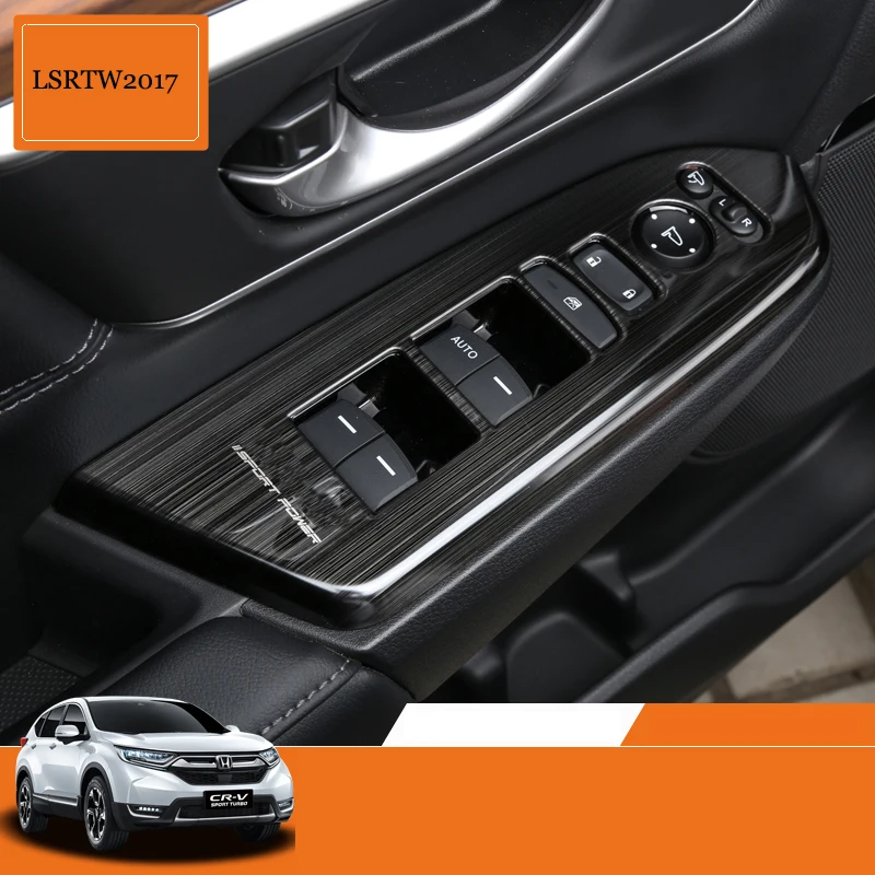 

LSRTW2017 car window control panel trims for honda crv cr-v 2017 2018 5th generation