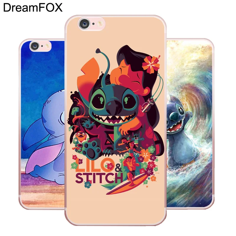 Kopen DREAMFOX L200 Lilo Stitch Soft TPU Silicone Case Cover Voor Apple iPhone X XR XS Max 8 7 6 6 s Plus 5 5 s SE 5C 4 4 s