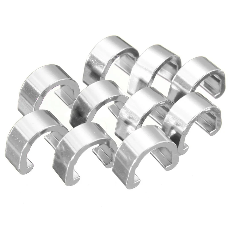 

10pcs neat mountain Bike Cable C-Clips Buckles tidy Aluminum alloy durable abrasion resistant outdoor accessories Housing