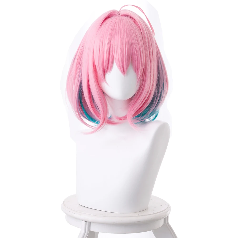 

THE IDOLM CINDERELLA GIRLS Yumemi Riamu Cosplay Wig for Women Short Bobo Style Anime Game Cos Pink Wig