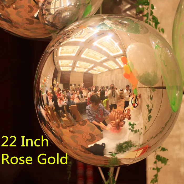 

22 inch 1pcs/lot Rose Gold 4D Cube Balloon Mylar Ballons Marriage Decorations Party Supplies Favor Helium Ballon Toys Champagne