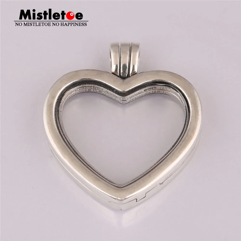 Sterling Silver Rhodium-plated Hearts /& Floating Glass Beads Pendant