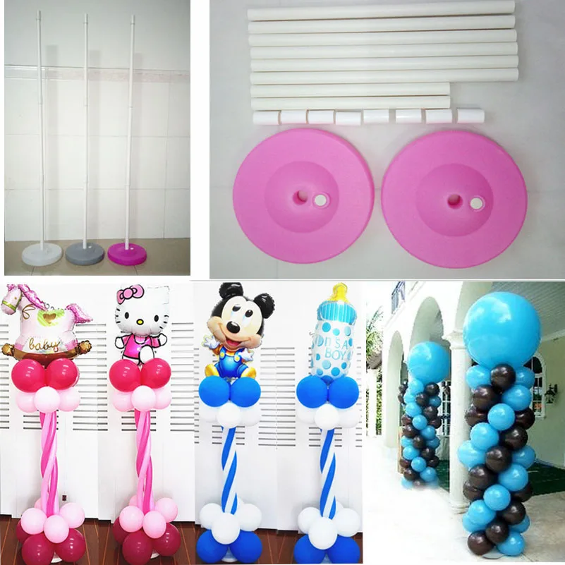 

2 Set 150cm Balloon column BASE /STICK /plastic poles +16 CLIPS Balloon arch Wedding decoration party supplies Garden decoration