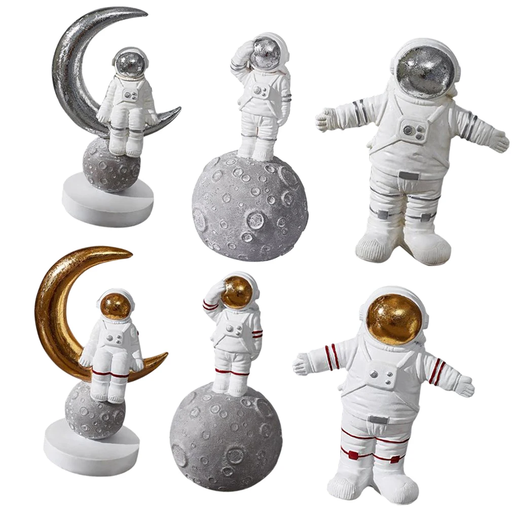 Creative Space Man Astronaut Sculpture Cosmonaut Figurine Model Resin Crafts Statue Home Decoration