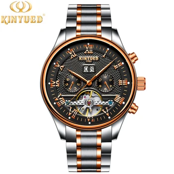 

Mens Watches Top Brand Luxury KINYUED Fashion Tourbillon Clock Men Sport Watch Automatic Mechanical Watches Relogio Masculino