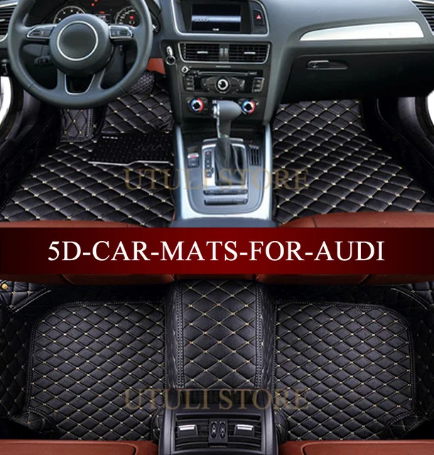 Leather Car floor mats for Audi A1 A3 A4 A6 A7 A8 Q3 Q5 Q7 TT 3D custom