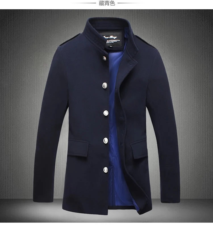 2019 осень-зима, воротник-стойка, однотонный деловой, простой стиль, тонкое шерстяное плотное пальто/модная теплая куртка