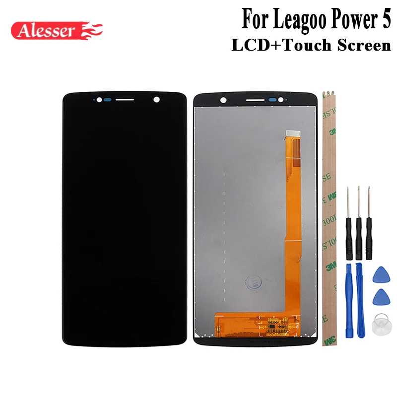 

Alesser For Leagoo Power 5 LCD Display and Touch Screen Assembly Repair Parts With Tools And Adhesive For Leagoo Power 5 Phone