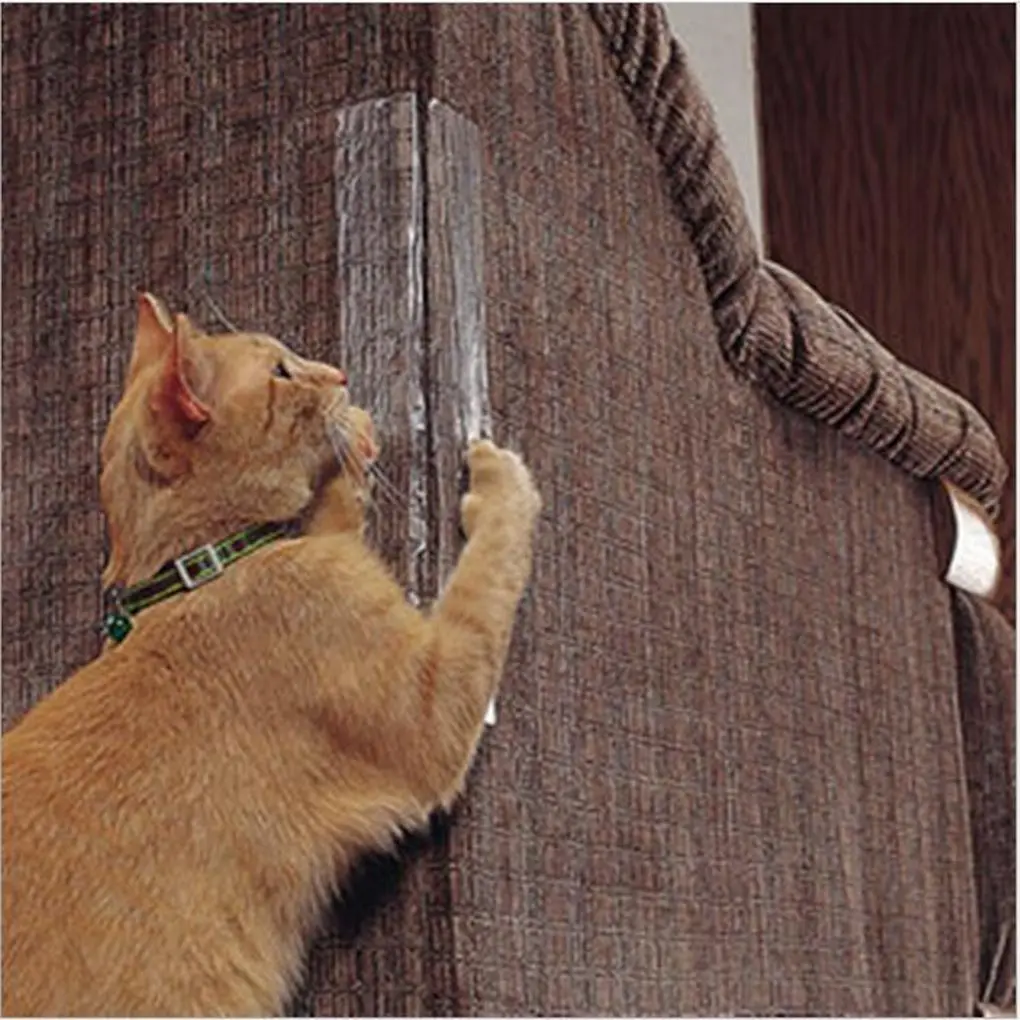 

Scratching Guard Self-Adhesive Pet Claw Post Pad Deterrent Furniture Couch Sofa Protector Clear
