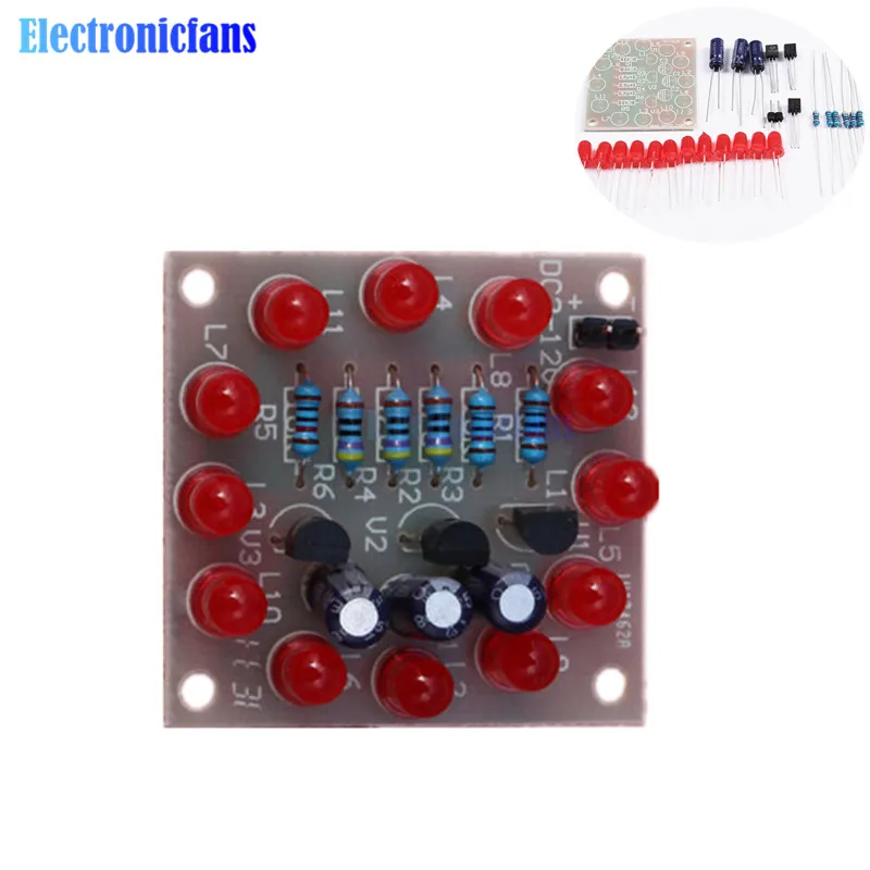 

Circular Lamp Suite 12PCS LED Red DIY Kit Perfect Electronic Flash LED Electronics DIY