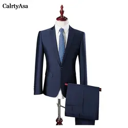 Calrtyasa Новая коллекция Для мужчин костюмы высокое качество одноцветное Цвет Slim Fit Жених Свадебный костюм Роскошные деловая модельная одежда