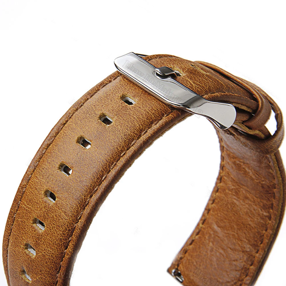 

Retro Quick Release Genuine Leather Watch Band Wrist Strap for Samsung S3