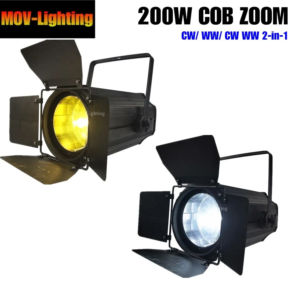 2 шт. 200 Вт теплый белый холодный в 1 COB Led Par с зумом от 15 50 градусов сценический