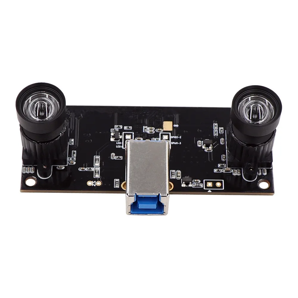 

Non Distortion Dual Lens USB 3.0 Camera Module Synchronization Aptina AR0130 HD 960P OTG UVC 3D VR Stereo Webcam