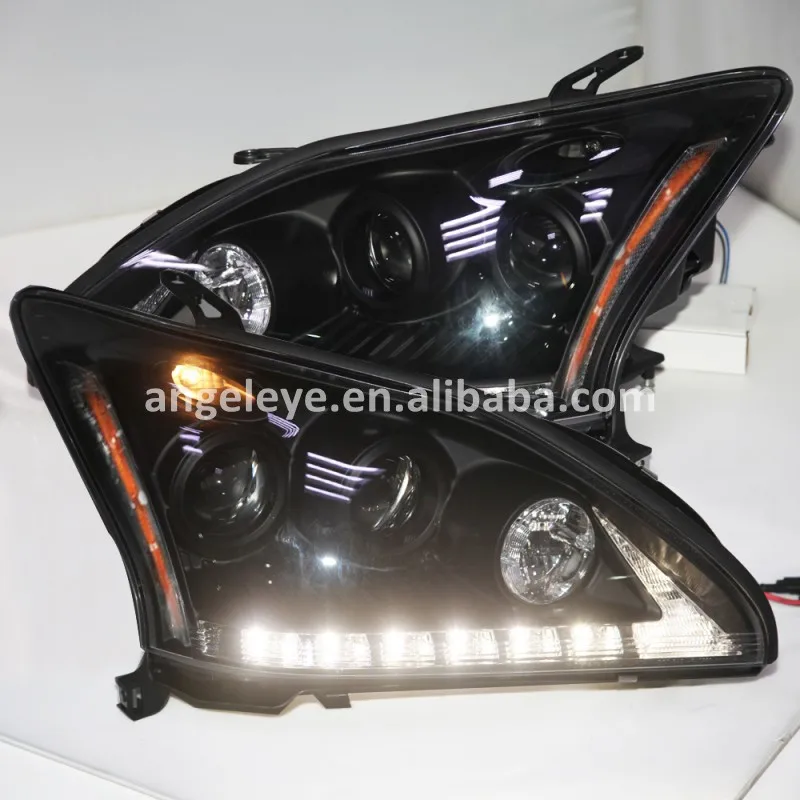 2004 2009год для Herrier Kluger Lexus RX330 RX300 RX350 светодиодный ная фара передние фары черный