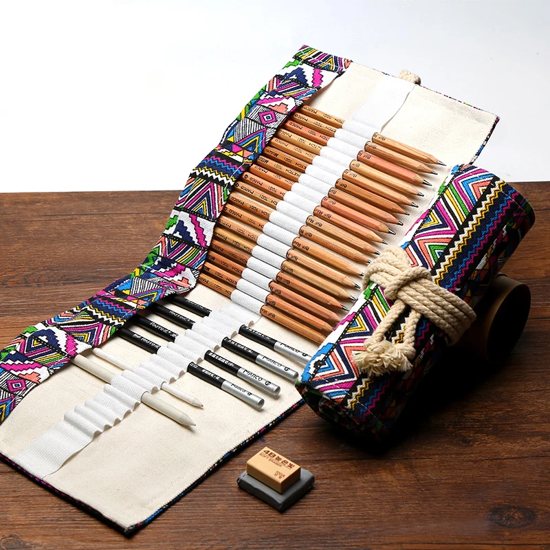 

Marco Sketch Pencils Set Sketch Pencil Pen Bag Rubber Sketch Drawing Tools